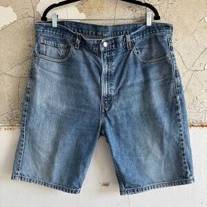 Vintage Levi's 505 High Rise Long Denim Shorts |‎ 40L